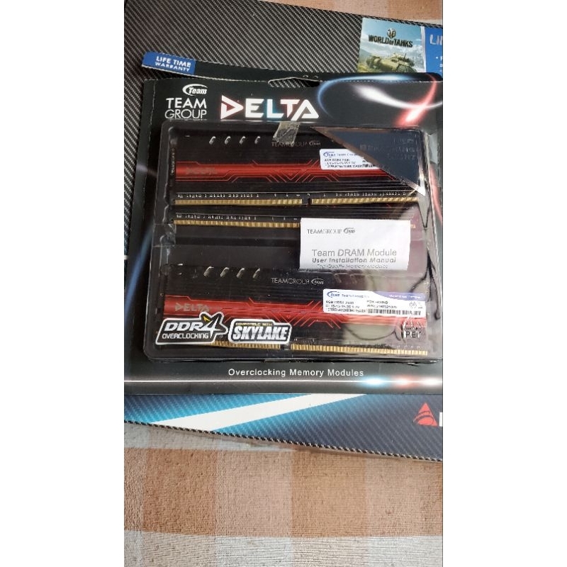 RAM DDR4 8GB 2x4GB Led Team Delta