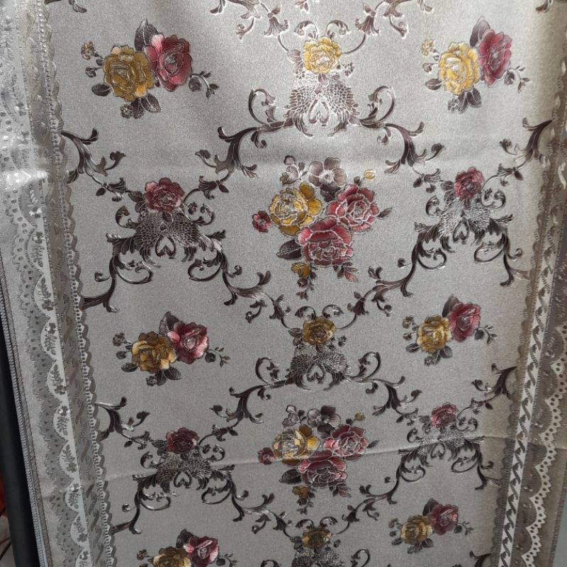 Cod Taplak Meja Tamu Pvc 50x100 Motif Bunga Minimalis Cantik Taplak Meja Terlaris