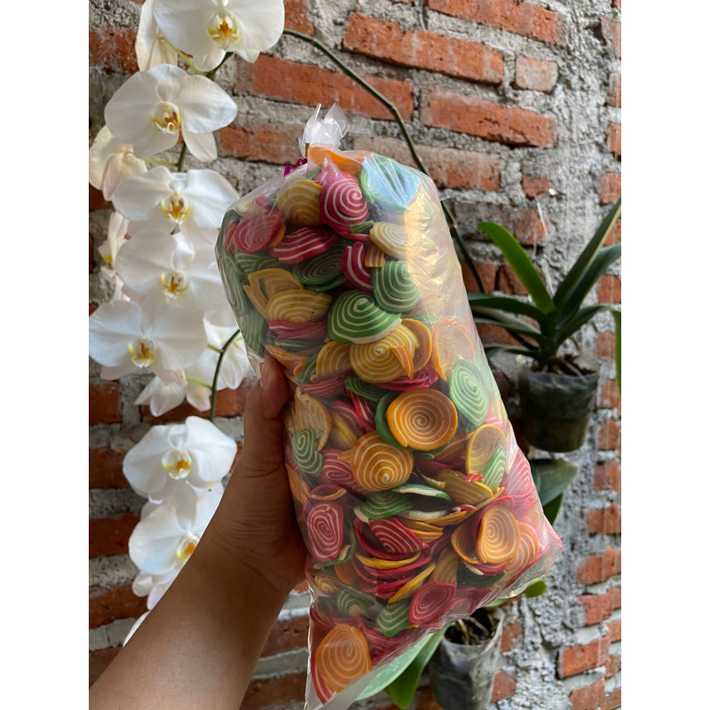 

kuping gajah warna warni gurih enak (500gr) wajib extra kardus kecil