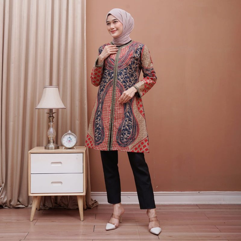 Baju batik premium lapis furing batik kantor wanita ekslusif