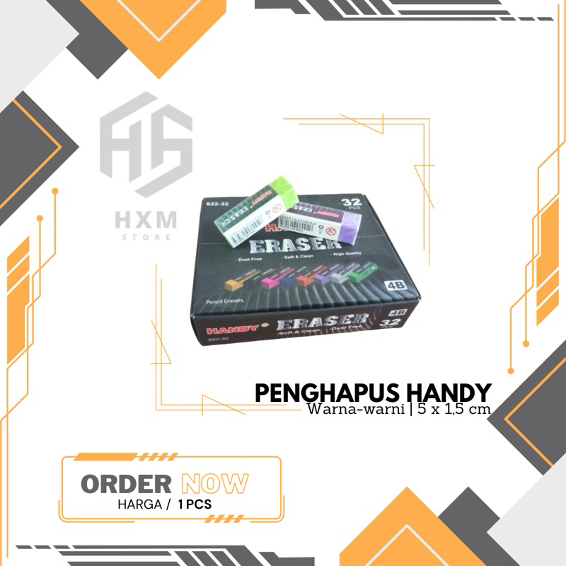 

Penghapus Pensil / Pencil Eraser Colour HANDY 4B [1 pcs]