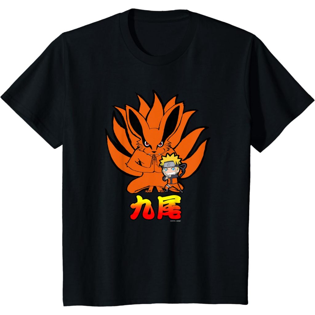 Baju Kaos Anak Distro Premium Naruto Shippuden Naruto Kurama Nine Tails Chibi T-Shirt