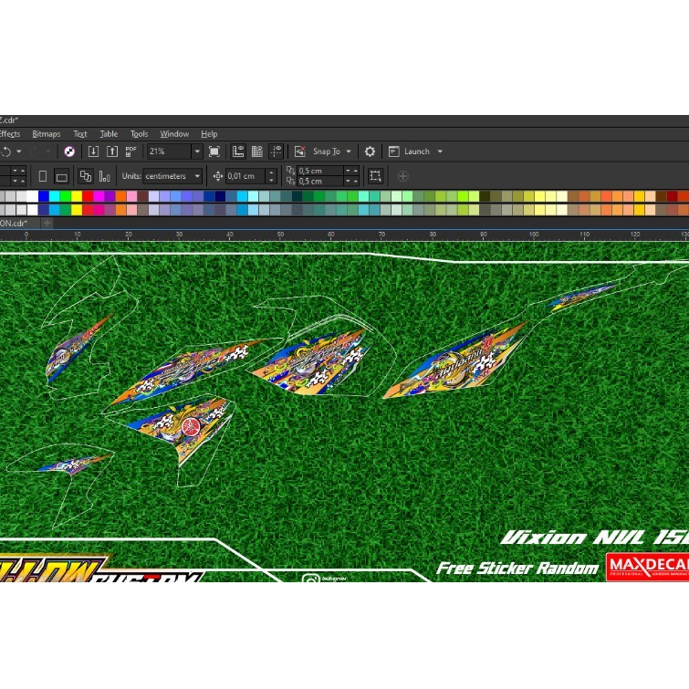 STIKER STRIPING TRANSPARAN+HOLOGRAM VIXION NVL FZ 150