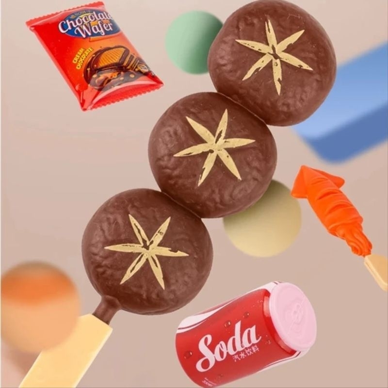 [Whispers] MAINAN ANAK PEREMPUAN BBQ SATE FAST FOOD MASAK MASAKAN BARBEQUE REPLIKA SATE MAKANAN