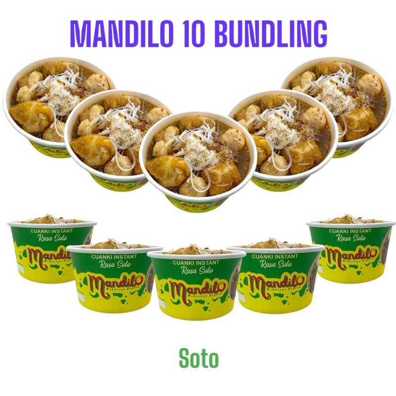 

Mandilo Bundling 10 Pcs - Cuanki Instan | Rasa Soto | Cuankie Siap Saji
