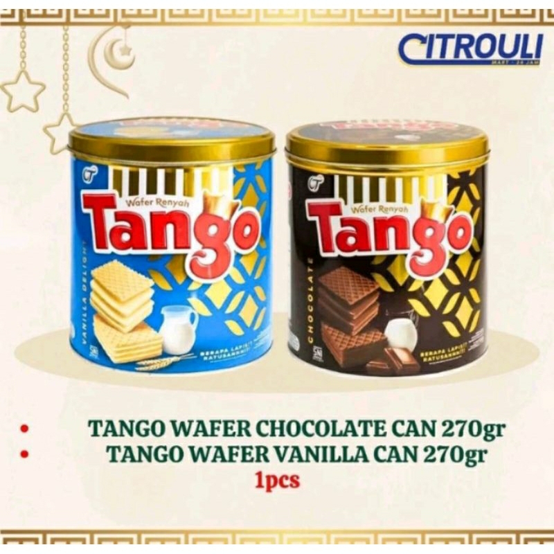 

wafer tanggo kaleng coklat dan vanila