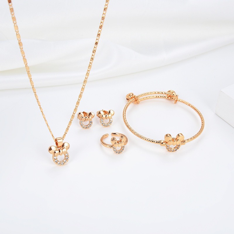 Kalung Set Anak Titanium Anti Karat Asli Perak Set