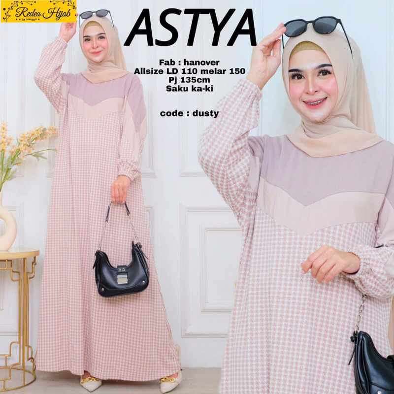 Astya gamis big size lebaran bahan hanover Ld 110-150 cm Pj 135 cm JUMBO ALL SIZE FIT TO XXL