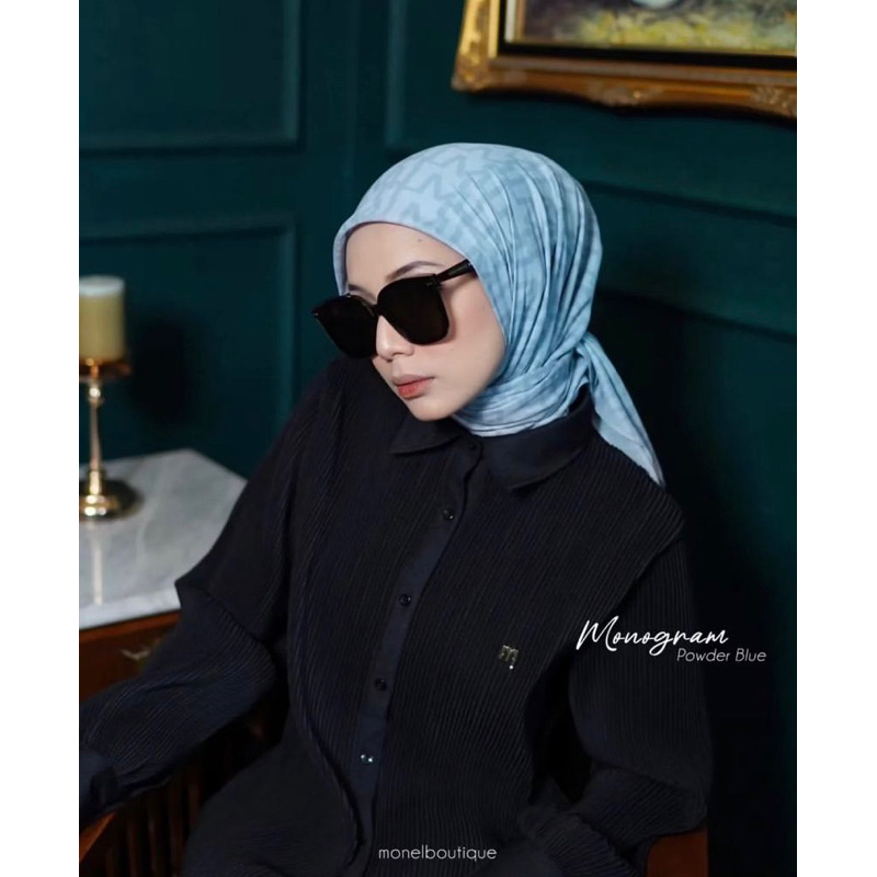 Hijab Monel / Scarft monogram basic by monel