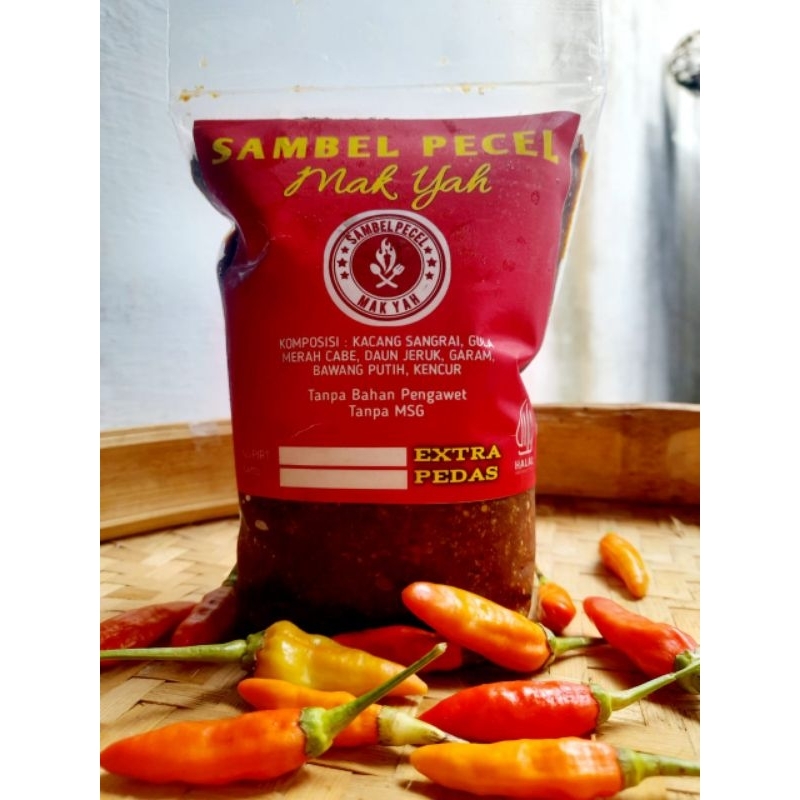 

Sambel Pecel Mak Yah Extra Pedas 1 Kg , Bumbu Kacang Pedas Pecel Pedas