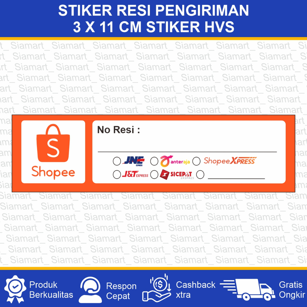 

Stiker resi pengiriman shope | stiker label pengiriman chromo murah | uk 3x11 cm