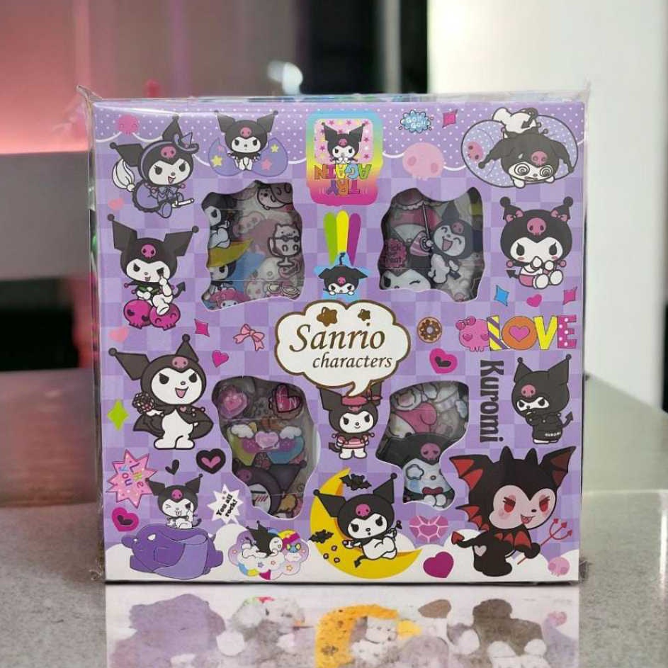 

Terbaru 1 Lembar Sticker Lucu 2D Sanrio Karakter Kuromi dan Melody