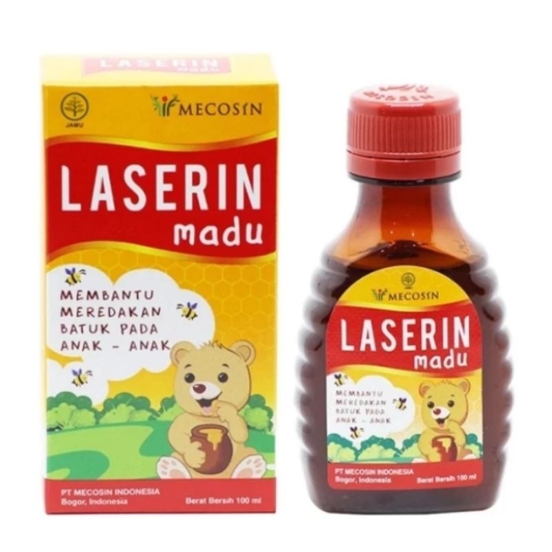 Laserin anak madu sirup obat batuk tradisional pilek flu kids 100ml