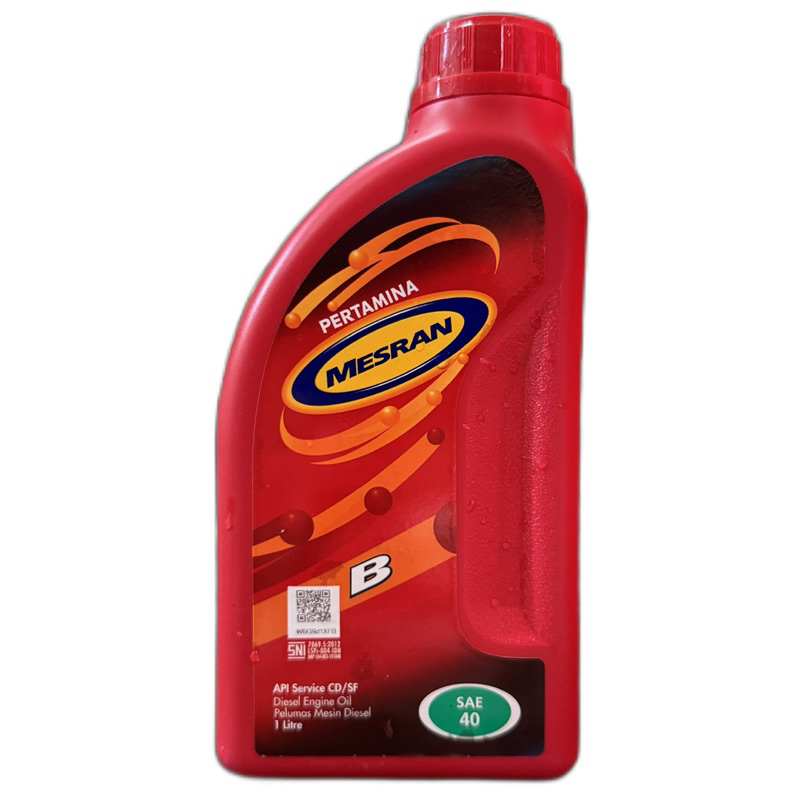 OLI MESRAN B SAE 40 1 LITER PERTAMINA/PELUMAS MESIN BERAT/MOBIL DIESEL 1 L