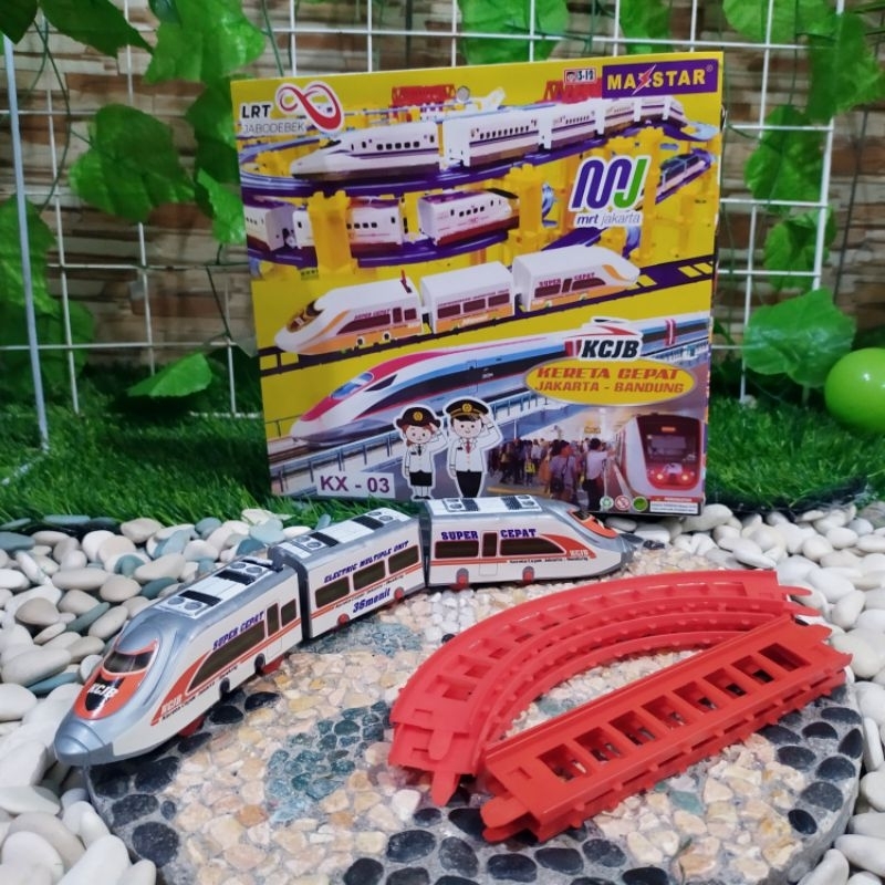 Mainan set kereta api LRT Set anak murah