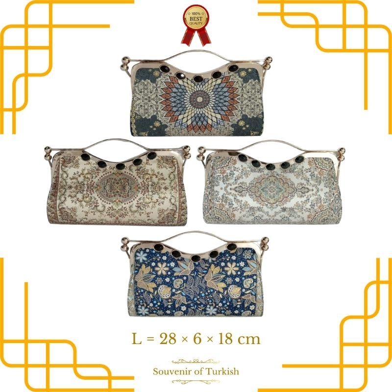 Tas Pesta Turki 1 | Tas Kondangan Turki | Clutch Hand Bag Mewah dan Elegan Made In Turki (Original 1