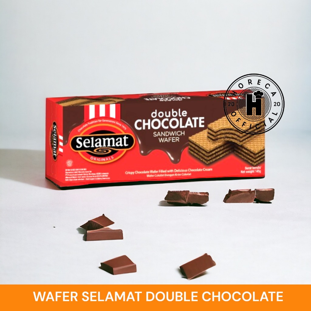 

SELAMAT DOUBLE CHOCOLATE SANDWICH WAFER / BISKUIT SELAMAT