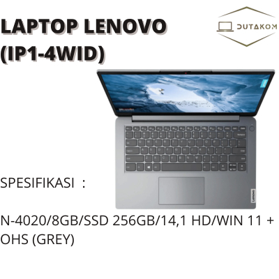 LAPTOP LENOVO IP1-4WID (WARNA GREY CEMERLANG)