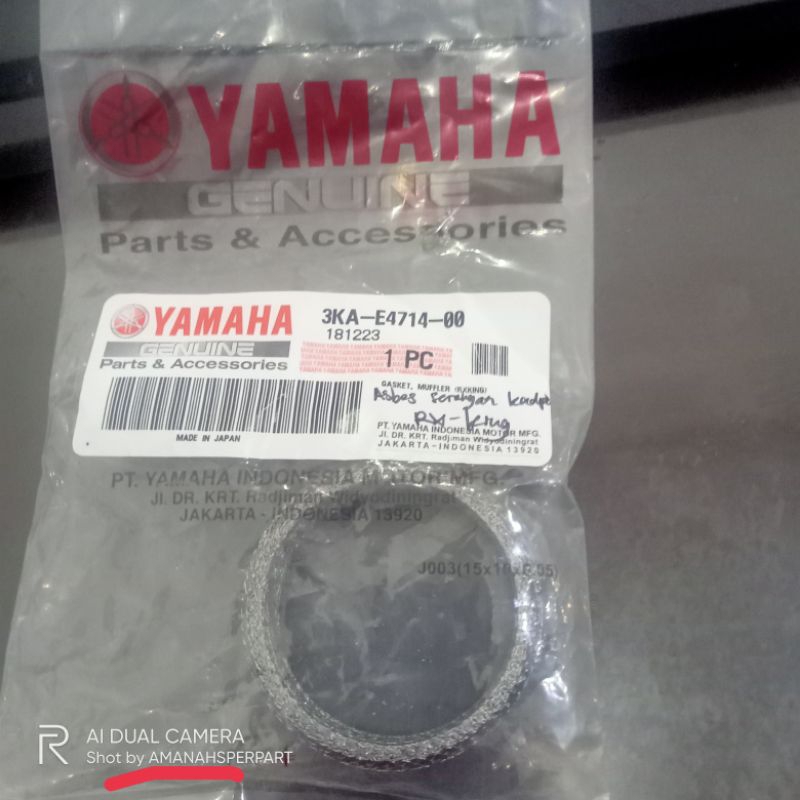 PAKING PERPAK ASBES KNALPOT TENGAH RX-KING ORIGINAL GENUINE YAMAHA