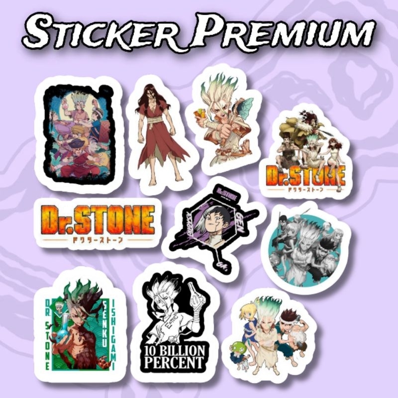 

Sticker Anime Dr Stone Pack 10pcs Premium Waterproof