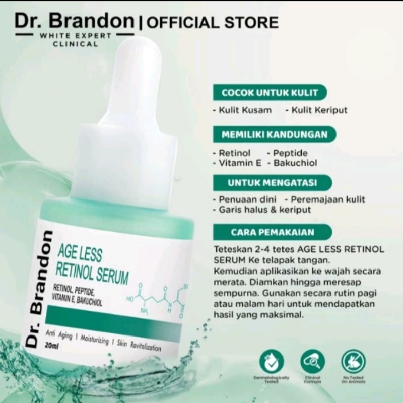 Dr.Brandon age less retinol serum original Bpom