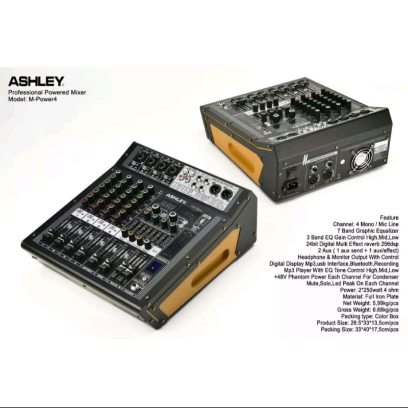 power mixer audio ashley m-power4 4channel original garansi resmi ASHLEY M-POWER4 4 ch