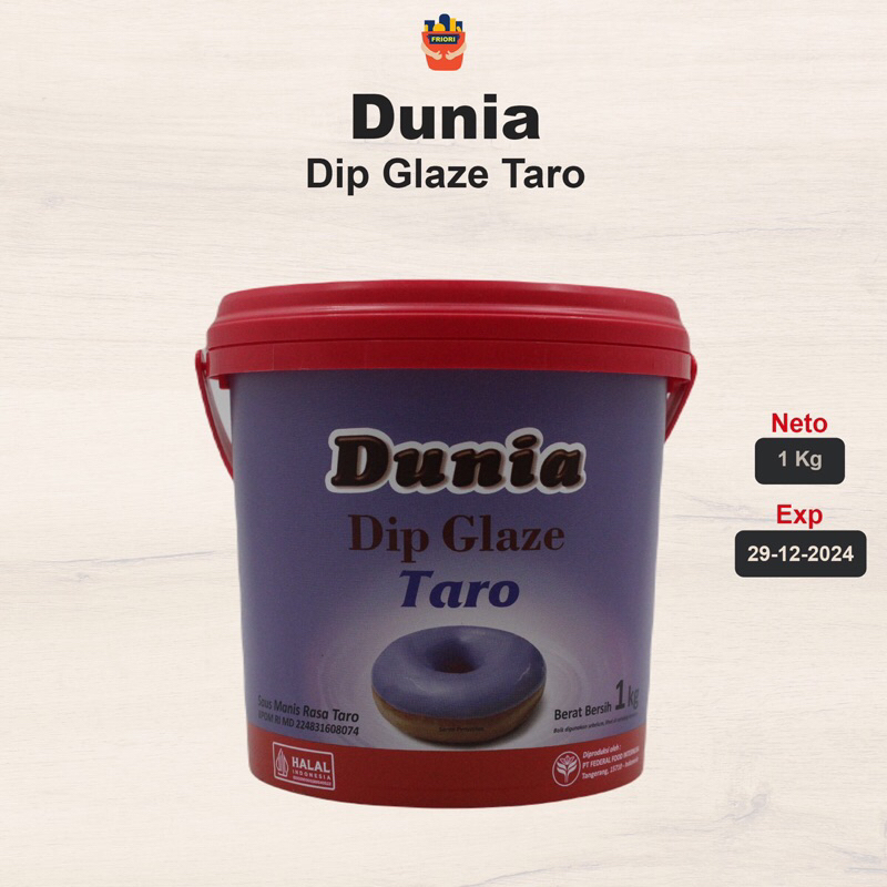 

Dunia Dip Glaze Taro Eko 1 Kg - Celupan & Selai Taro - Toping Donat Taro Manis