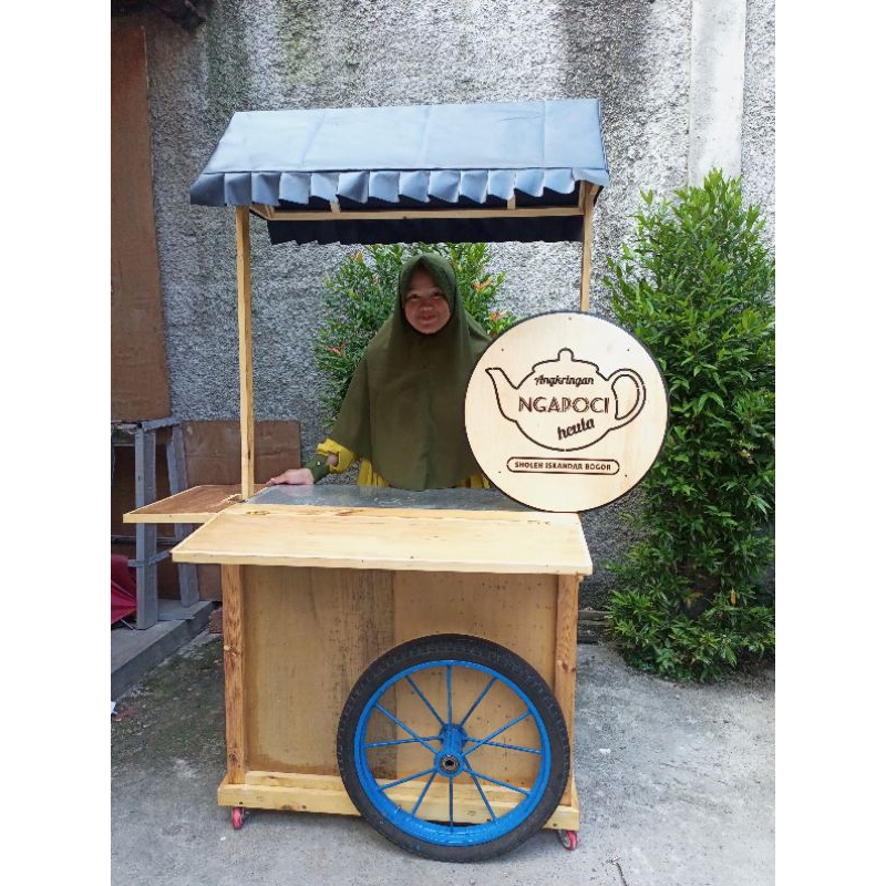 Booth lipat untuk jualan Gerobak angkringan portable