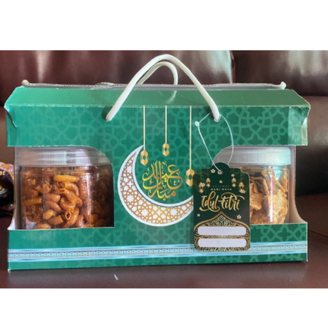 

hampers Lebaran 3box (basreng,Makroni Bantet,Makroni cikruh)