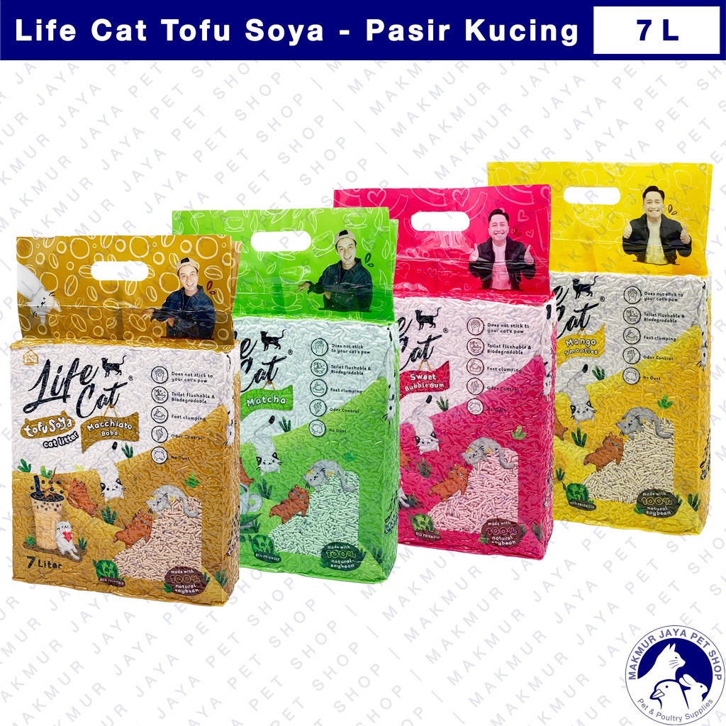 1212 Flash Sale Life Cat Tofu Soya Cat Litter 7L  Pasir Kucing Tofu Gumpal 7 Liter grosir