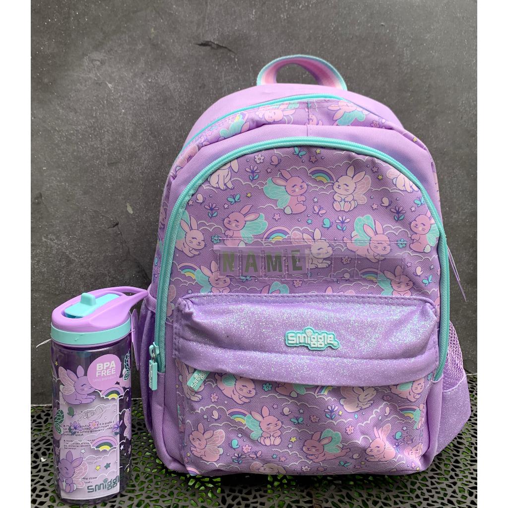 SMIGGLE BLAST OFF JUNIOR SET BACKPACK & BOTTLE RABBIT NAME - SET TAS & BOTOL SMIGGLE