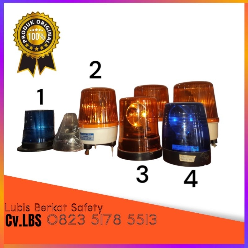 ROTARY LAMP LED WITH BUZZER N-1101J MERAH MULTI VOLT/MULTI FUNGSI.