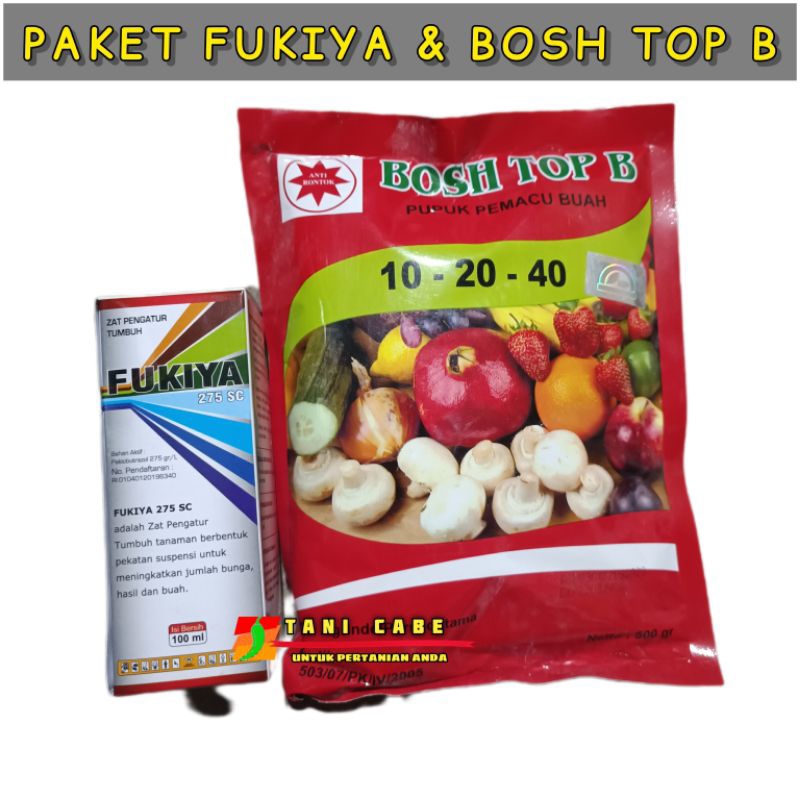 PAKET FUKIYA 100 ML & BOSH TOP B - Paket pemacu bunga dan buah