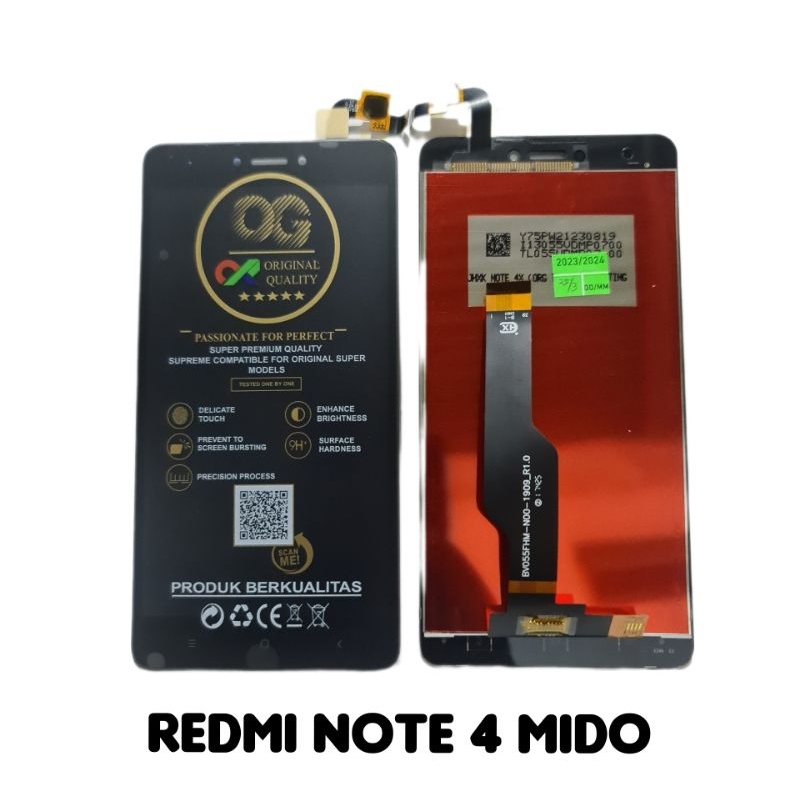 LCD TS TOUCHSCREEN REDMI NOTE 4X SNAPDRAGON MIDO SOKET TS ATAS FULLSET