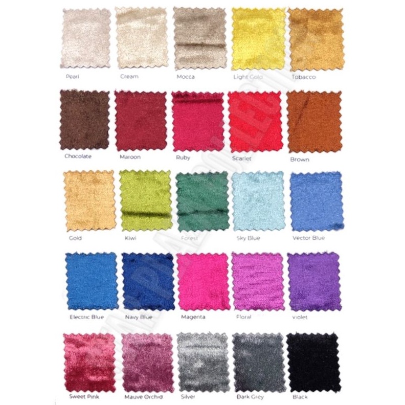 ART J47P Kain Bludru  Beludru  Velvet Mengkilap Kilat Glossy Tebal  Madrid Sofa Jok Kursi Sarung Ban