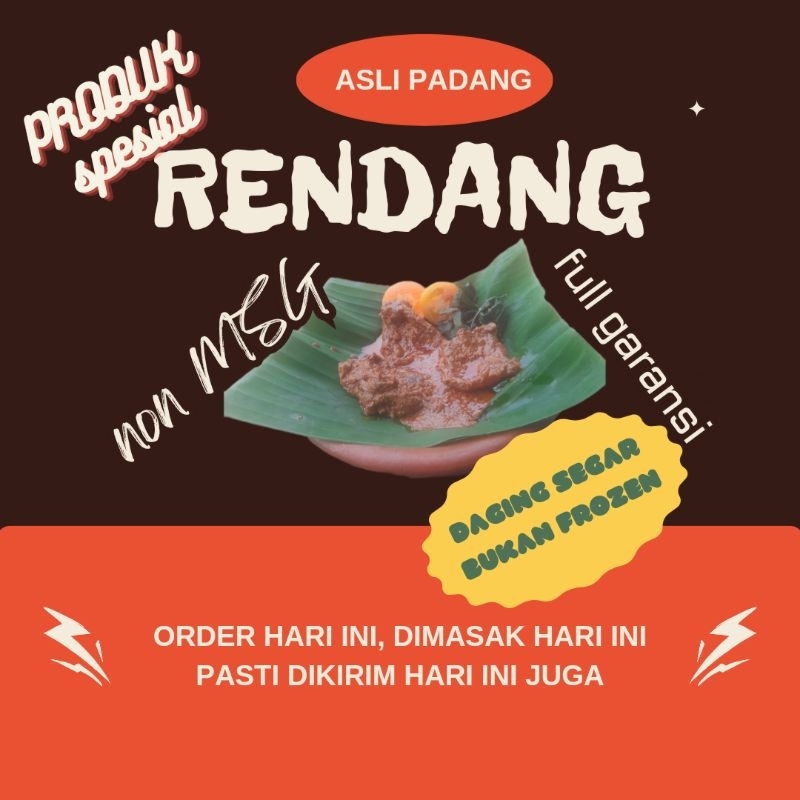 

Lauk Rendang Daging Sapi Khas Minang Padang 50gr Lauk bumbu Rendang Sapi Padang siap saji