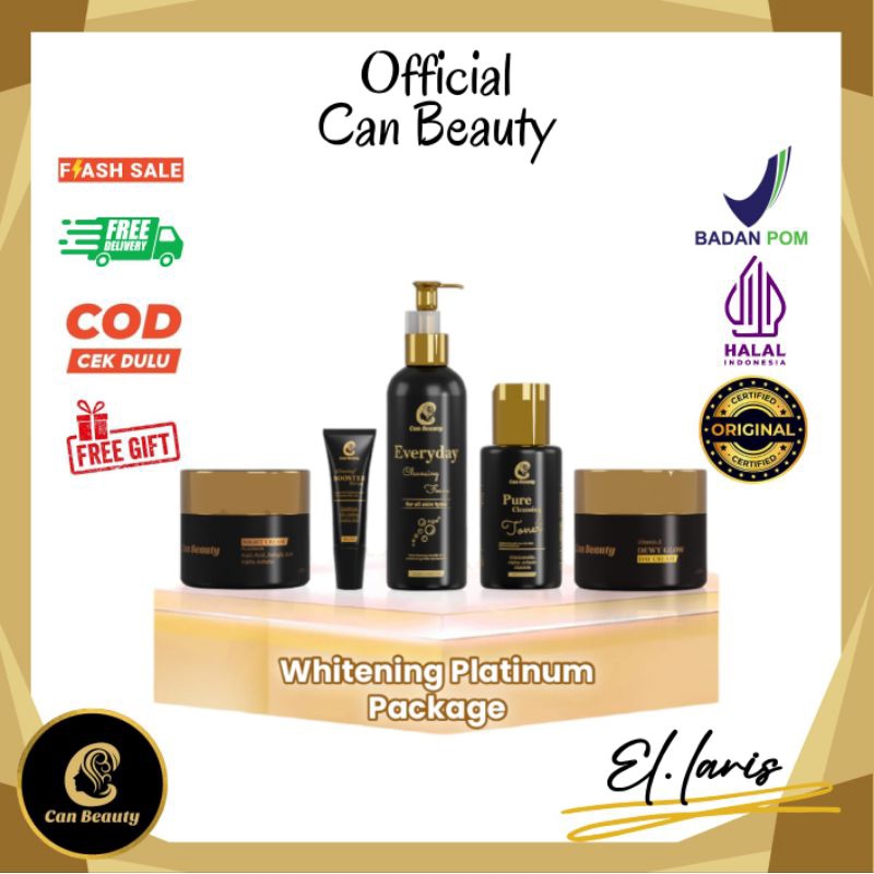 (FREE gift) Can Beauty Paket WHITENING , Halal BPOM (100% ori), Skincare CanBe El Laris