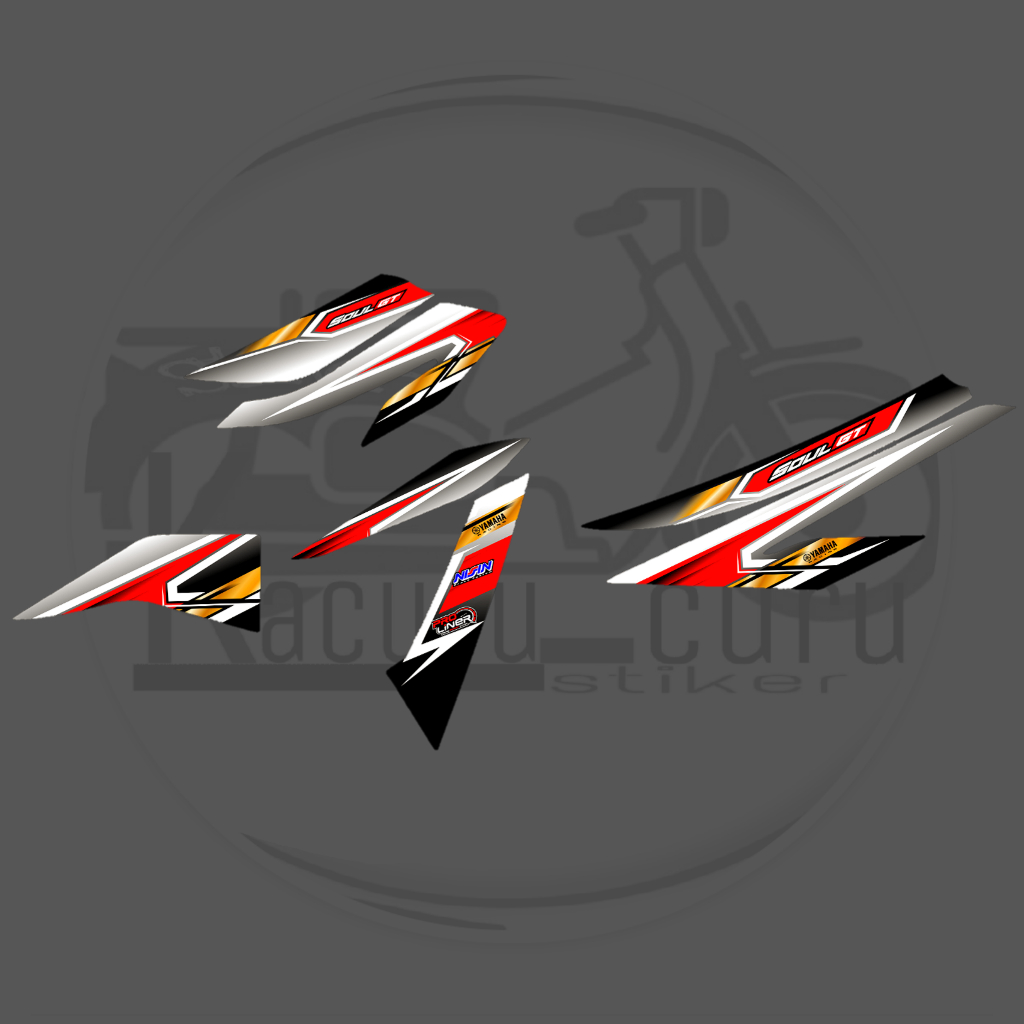 Stiker Striping Yamaha Soul GT 125 Blue Core /Stiker Variasi Soul GT 125 / Striping Variasi Soul GT 