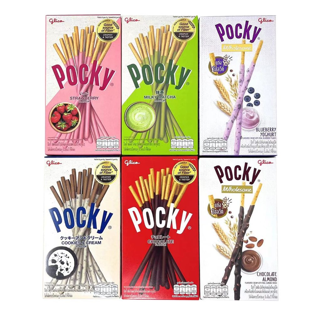 

Biskuit Glico Pocky Stick Choco Matcha Strawberry Double Choco Cookies & Cream 47 gr