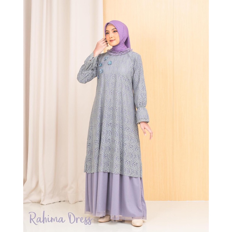Rahima Dress Netaly/dress terbaru netaly/dress brokat/eid series