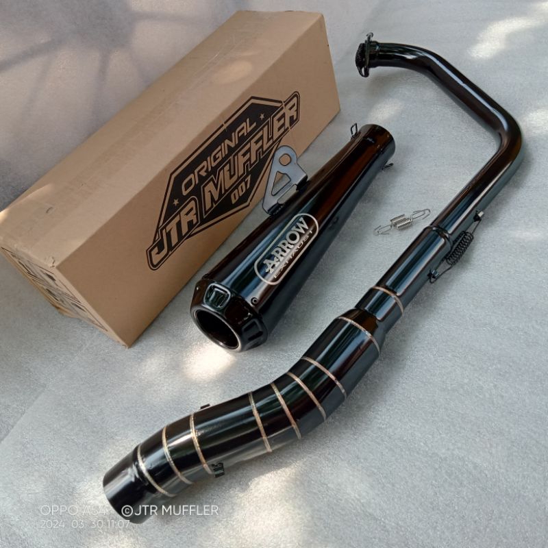 Knalpot racing Arrow black Xsr 155 knalpot custom Xsr 155