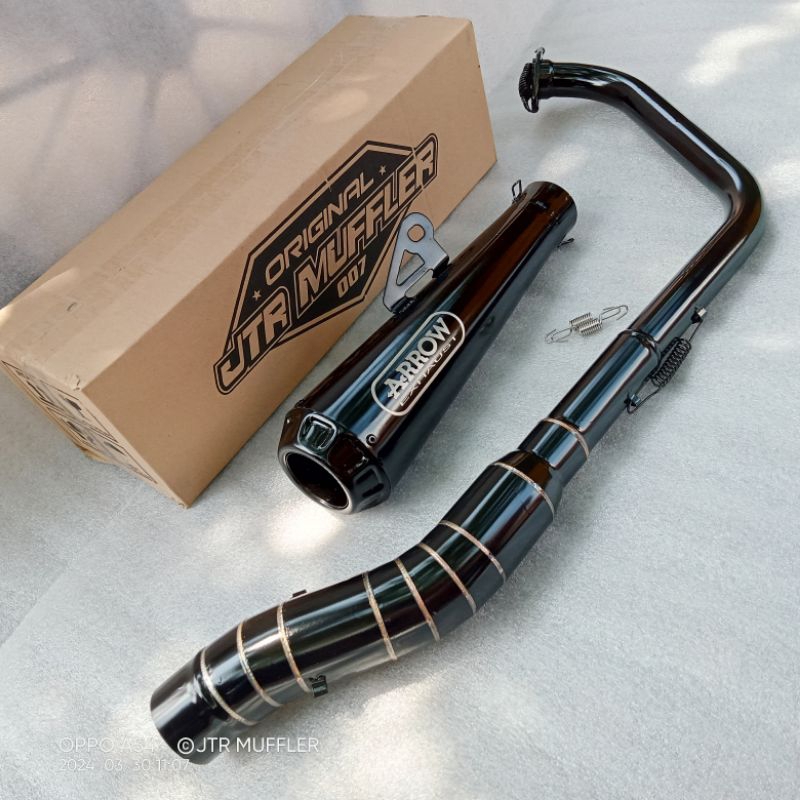 Knalpot Arrow black vixion satria fu sonic supra gtr jupiter mx verza r15 v2 v3 v4 Cb150x mx king cb