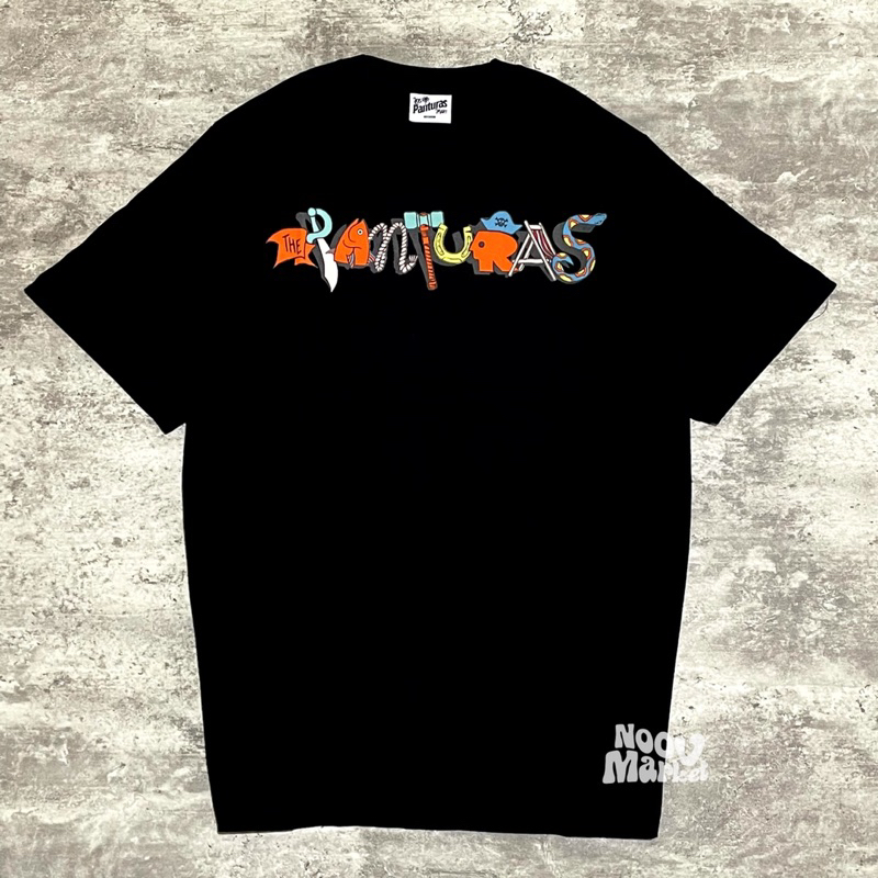 noov music merch The Panturas - Beach Alphabet Tshirt - Black | Original Merchandise Kaos Pria