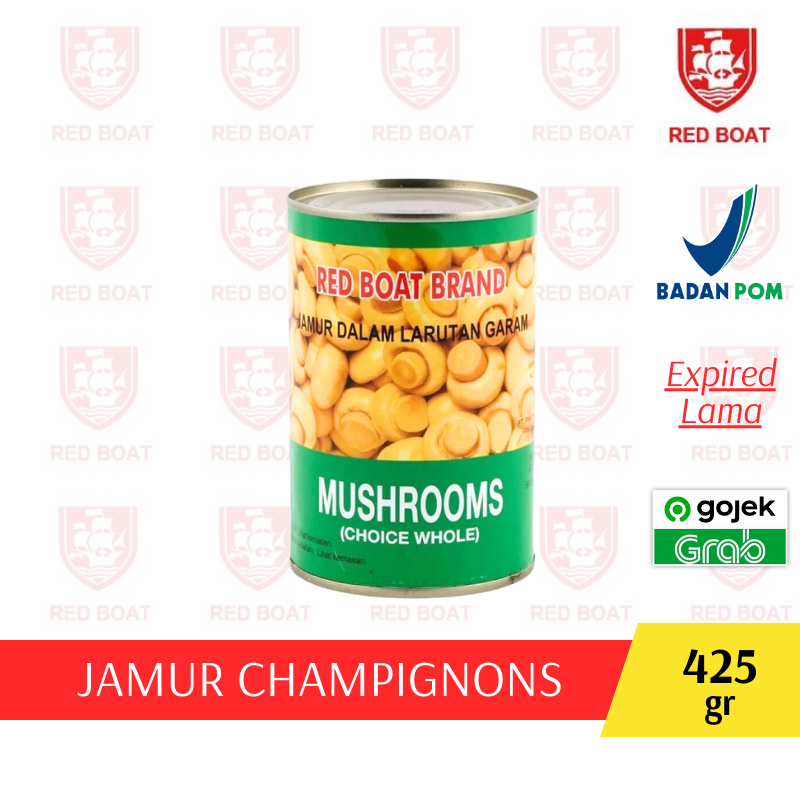 

Jamur Kancing Kaleng Red Boat Brand 425gr Moku Mushrooms Champignons