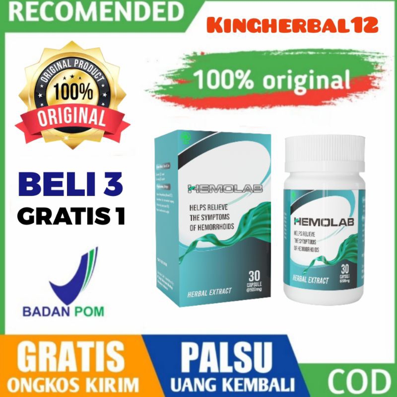 BPOM Hemolab Obat Wasir Ambeien Secara Tuntas 100% Original Herbal