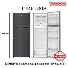 CHANGHONG Kulkas 2 Pintu 165L Low Watt Big Freezer CRF 208 CRF208