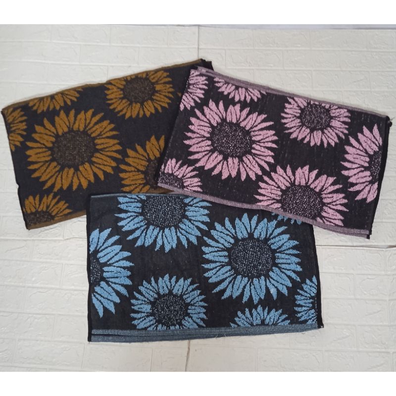Keset Handuk Motif Bunga Matahari Medium Size 43x70cm