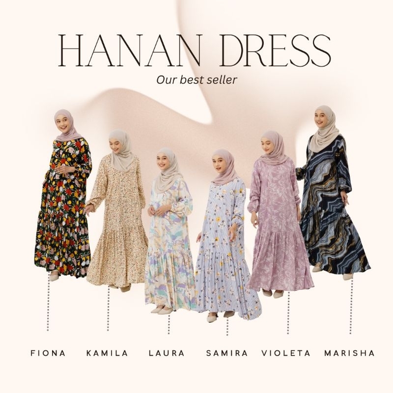 hanan dress / gamis katun jumbo
