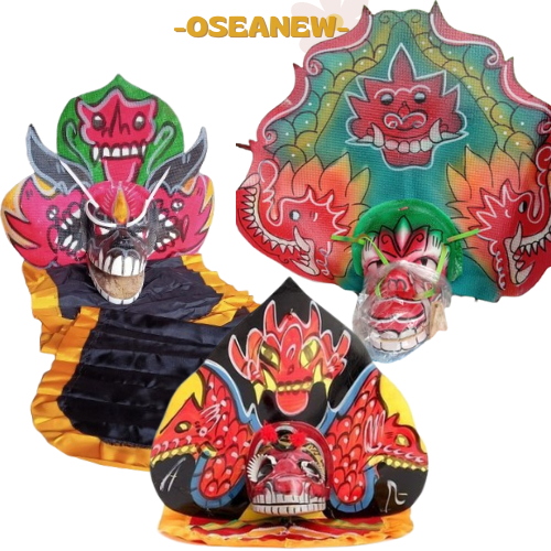 -Live- Barongan Caplok / Mainan anak barongan devil Barongan spon anak / Barongan devil anak