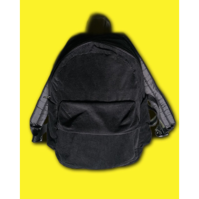 backpack corduroy hitam